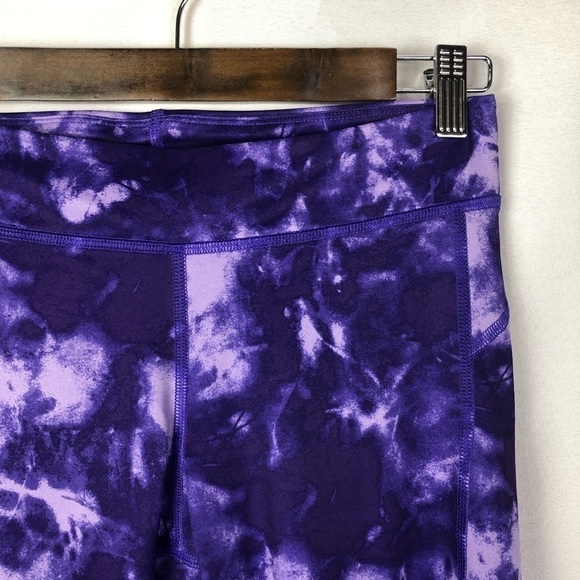 Under Armour UA Purple Tie Dye Crop Athletic Pants M - Picture 3 of 4
